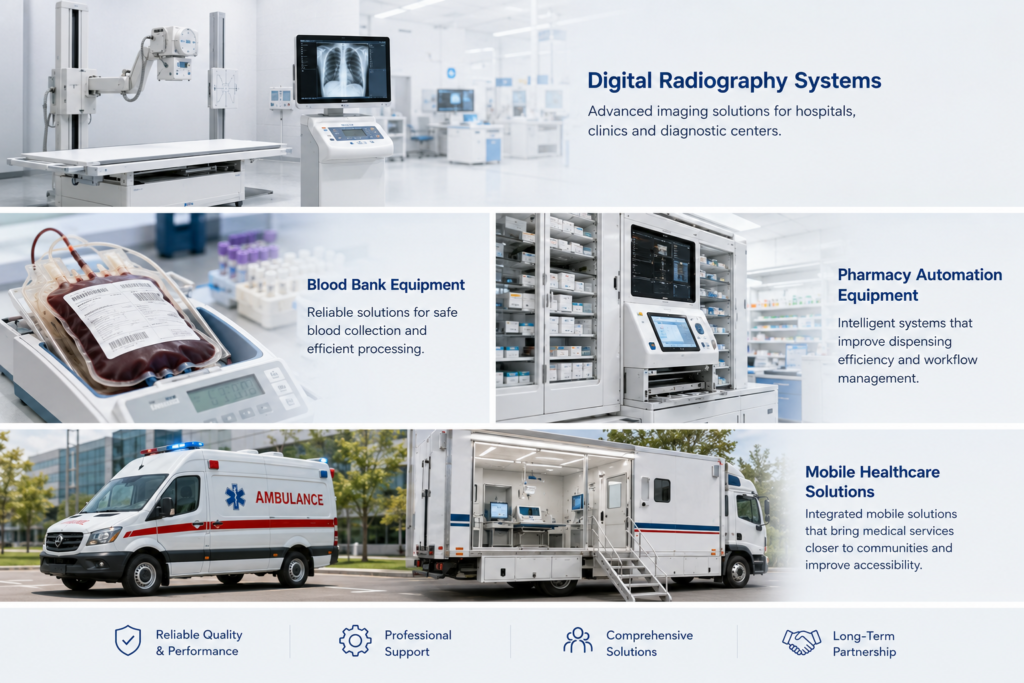 Seeho Medical equipment overview: DR, blood bank, pharmacy automation and mobile healthcare systems